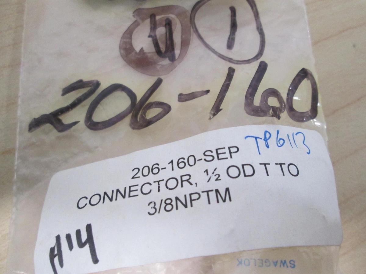 Swagelok, Connector, 1/2" ODT to 3/8 NPTM, 206-160, New, Lot of 7