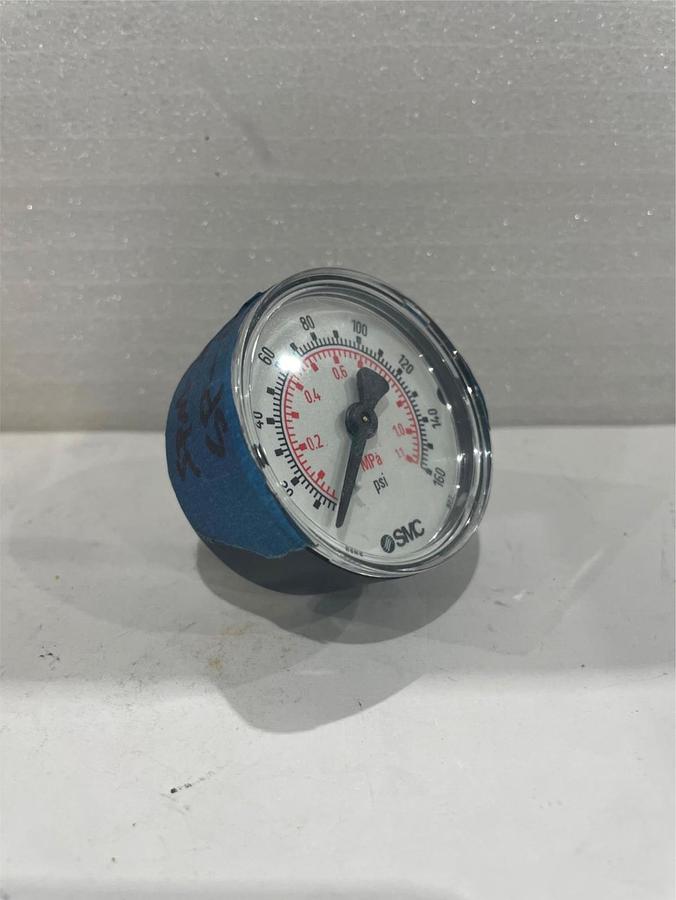 Used SMC, Pressure Gauge, 0-160 PSI, Used