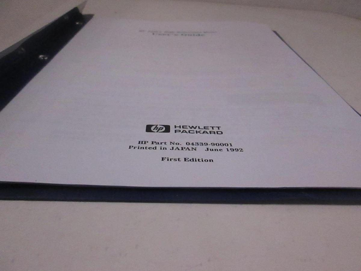 Used HP Model 4339A High Resistance Meter User's Guide, Used
