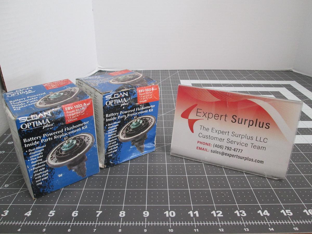 Sloan Optima Plus, EBV-1022-A, 3325000 Flushometer Repair Kit Lot of 2 