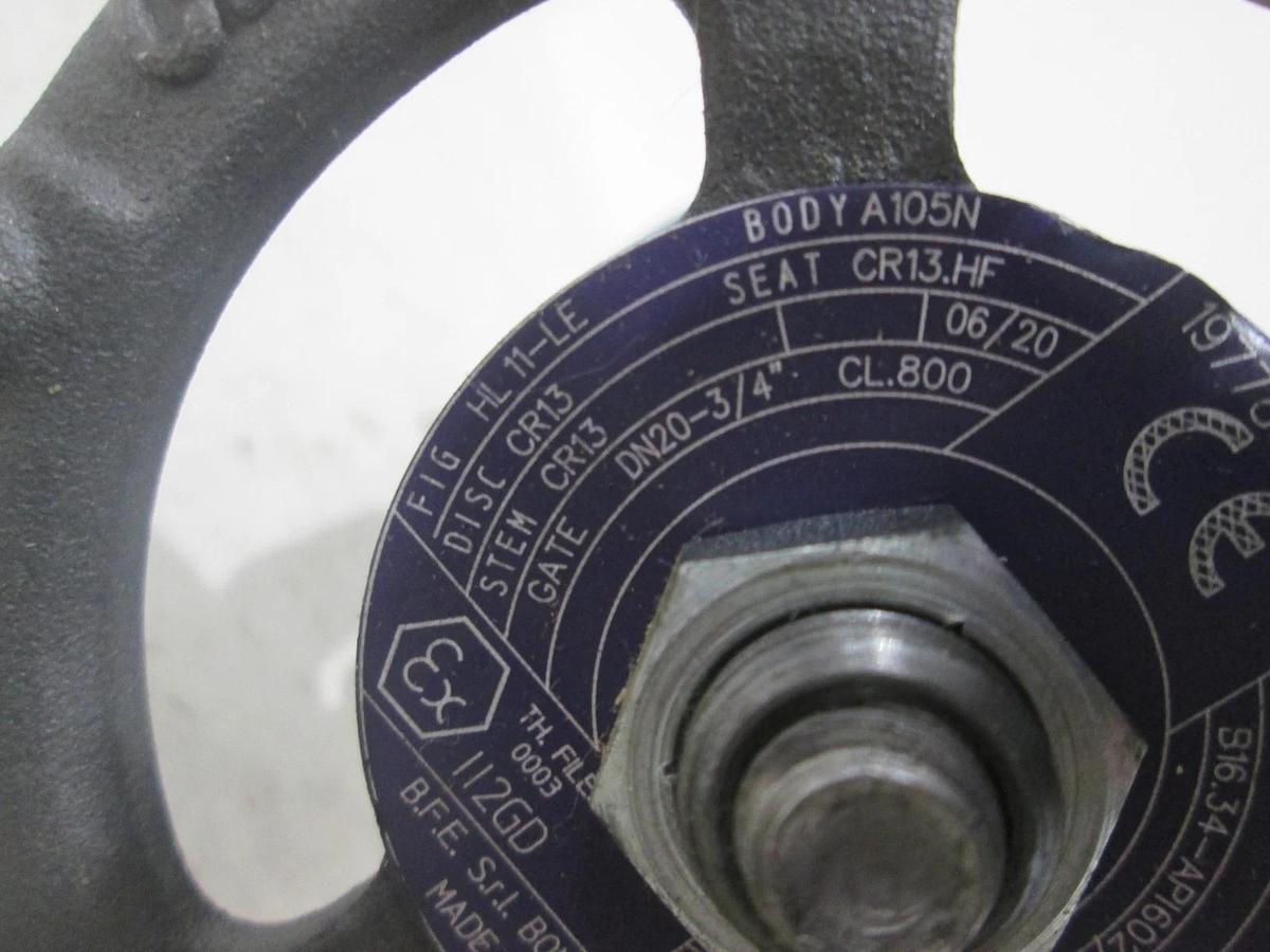 Used Bonney Forge, A105N, Gate Valve, Gate 3/4", Stem CR13, Used