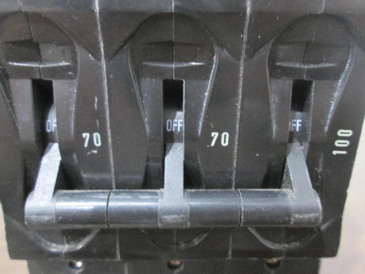 Used Airpax, 19-3-8625-21, 3 Pole Circuit Breaker 70/70/100, 50/60Hz, Used