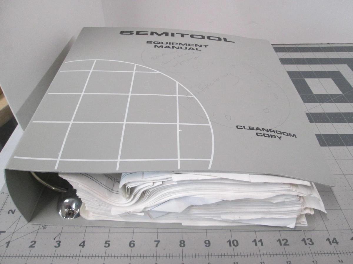 Used Semitool, 108446,-7,-8, Volume 3 Part 1, Schematics, Facilities, Gas Panel, Use