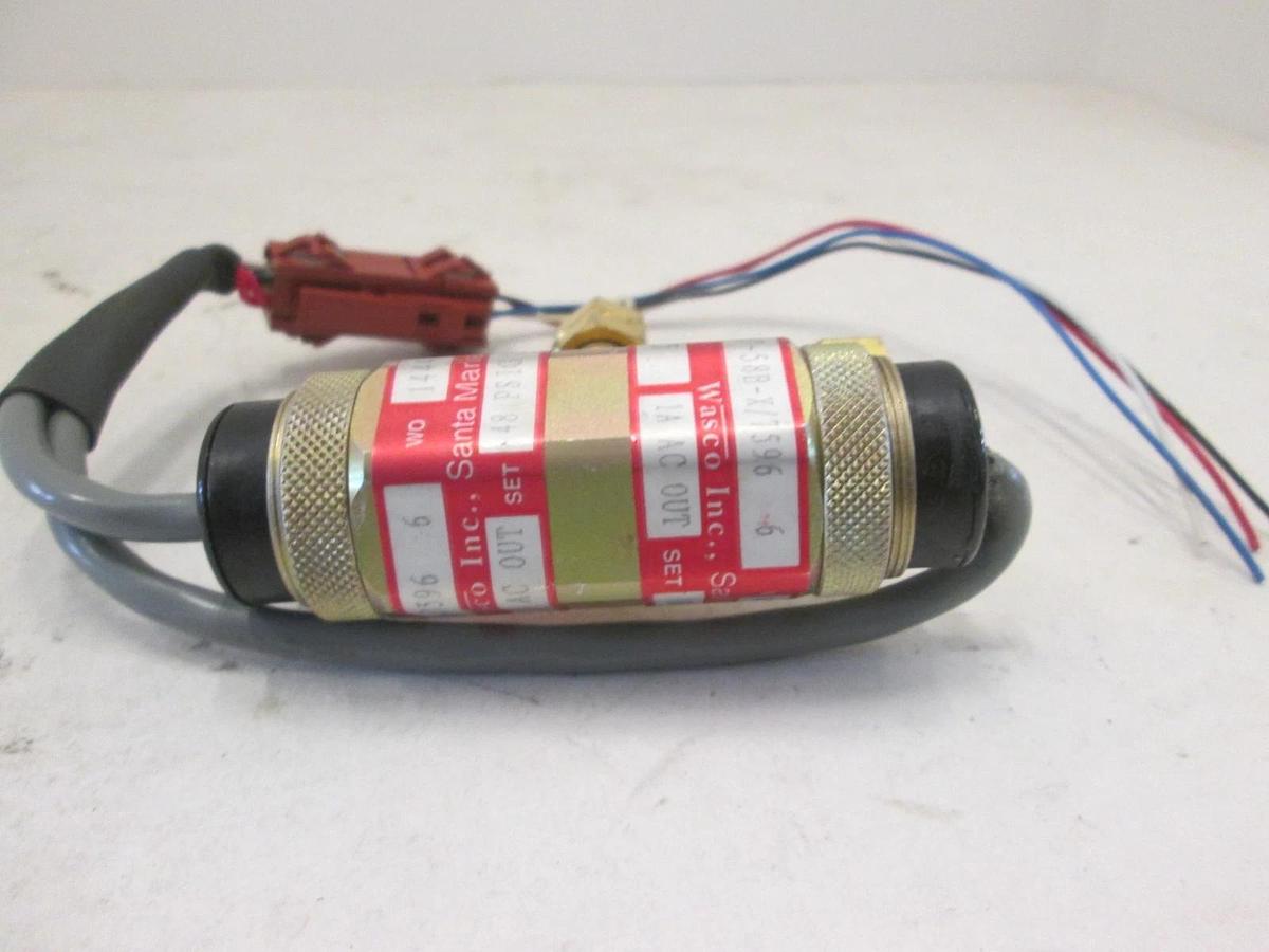 Used Wasco Inc., HE907-58B-X/7596, Vacuum Switch, 125 PSIG, Used
