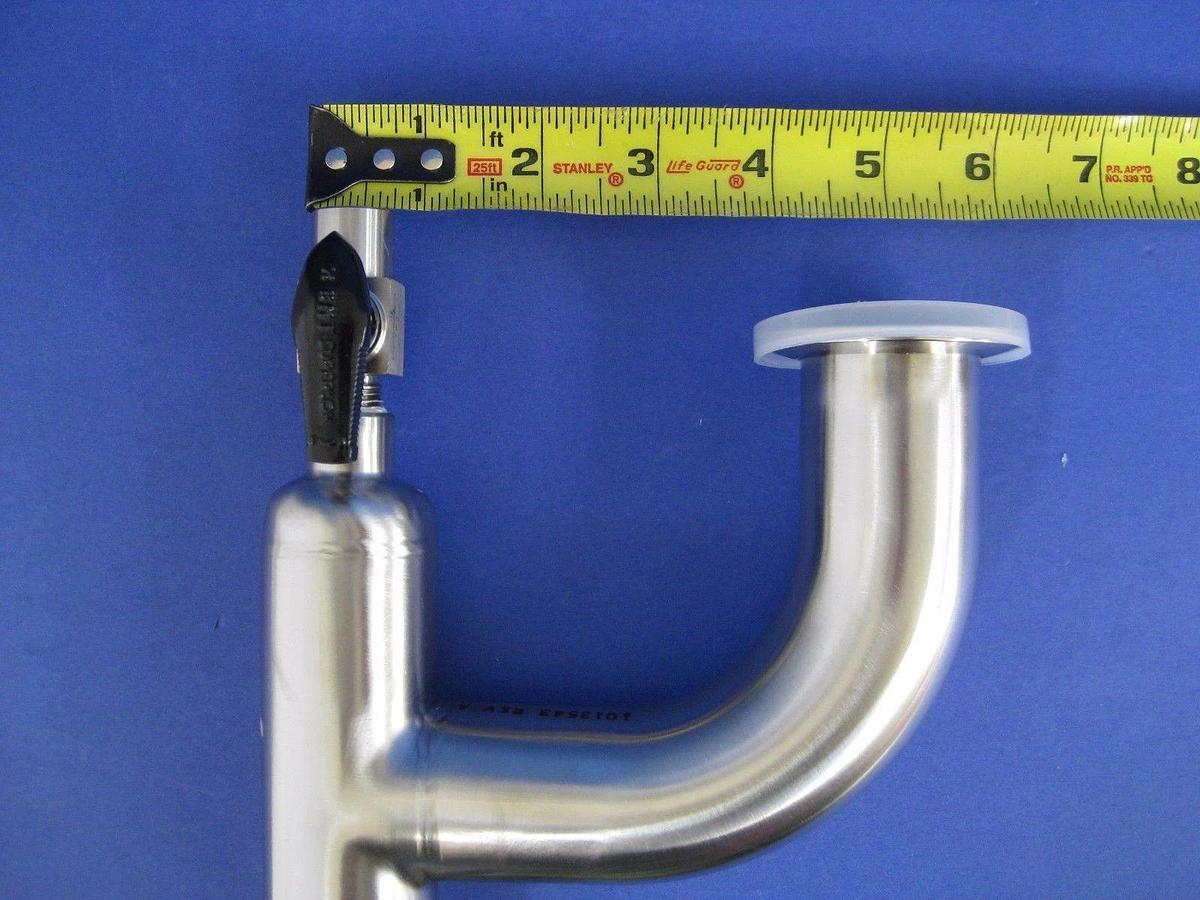 Used SS TEE Vacuum Pipe Weldment NW40, w/SS-4P4T5 Plug Valve 1/4" FNPT, New