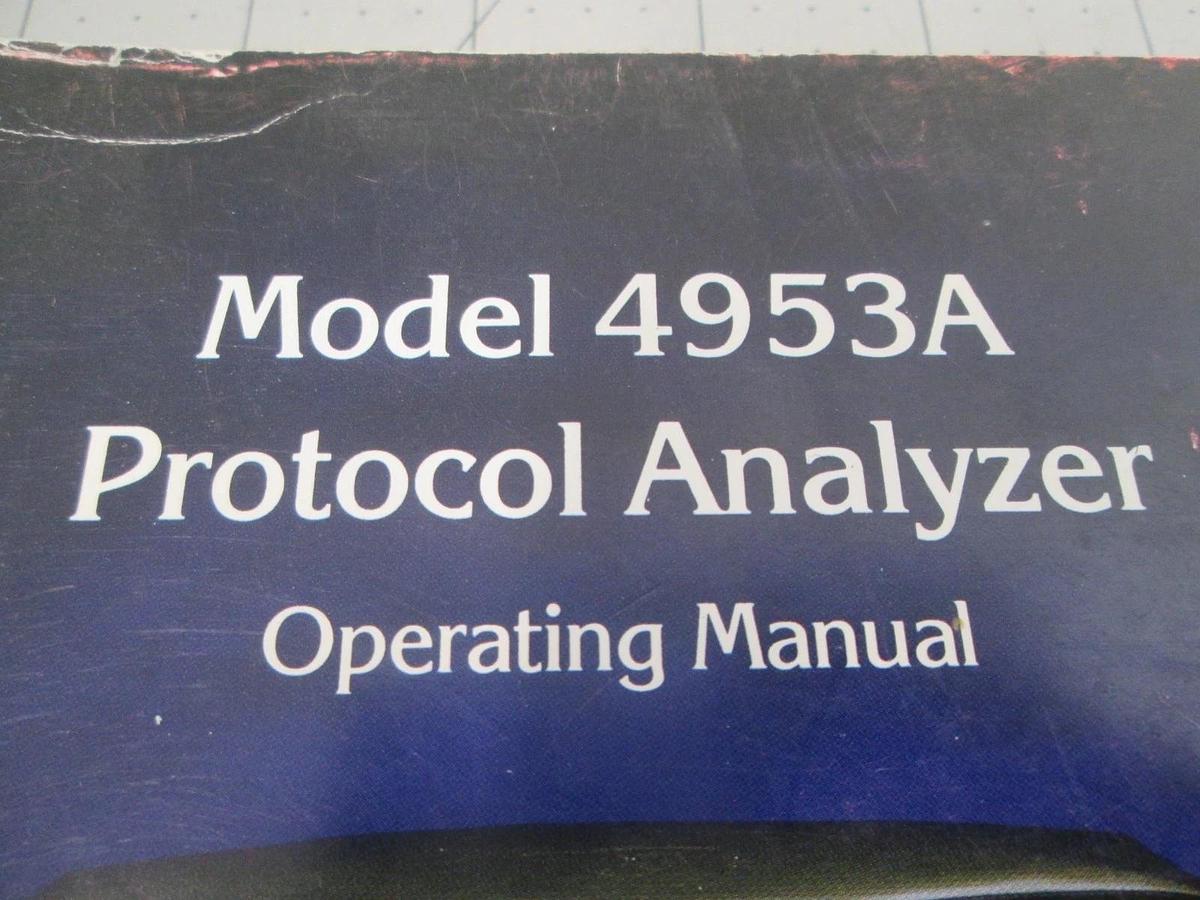 Used Hewlett Packard, Model 4953A Protocol Analyzer, Operating Manual, Used