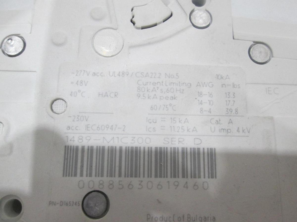 Allen Bradley, 1489-M1C300, Circuit Breaker, Single Pole, 30A, NWOB