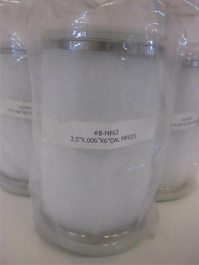 Bellows, sst , 2.5"x.006"x 6"OAL MF63's, New, Lot of 3