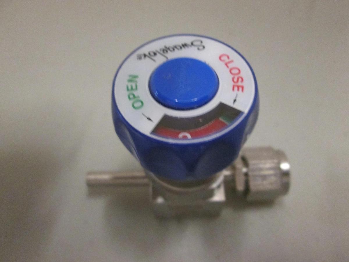 Used Swagelok 6LVV-DPRBW4MR4-P Manual Valve, 1/4" Butt Weld x 1/4" MCR, Used