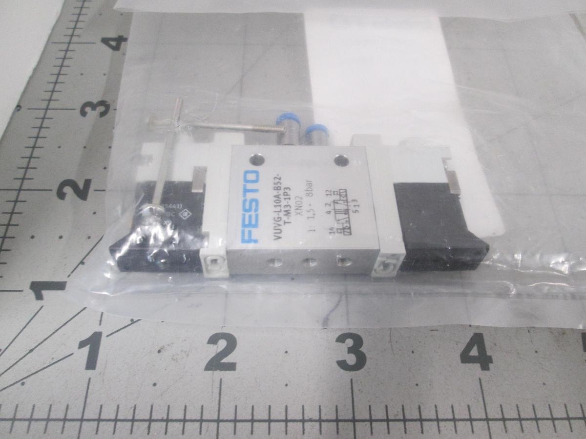 Festo, VUVG-L10A-B52-T-M3-1P3, Solenoid Valve, 1.5-8 Bar, New