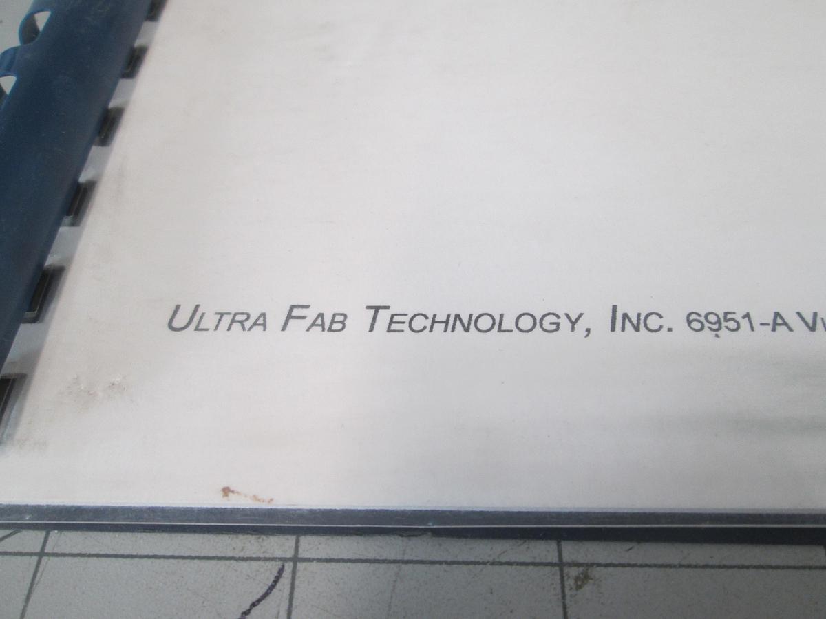 Used Ultra Fab Tech, RAS 072, Sensor Oxide Etch Wet Process Station, Operations Manual, 13569, Used