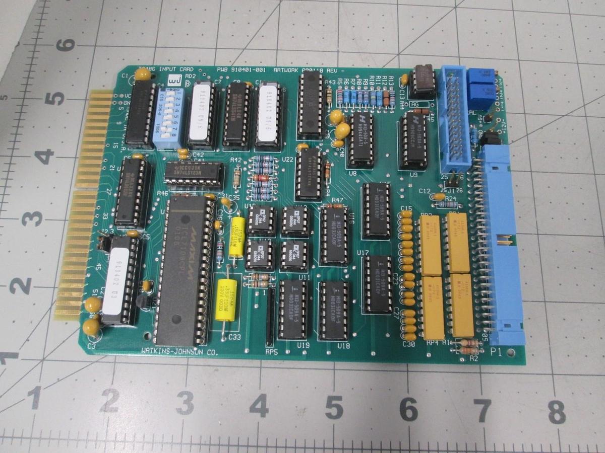 Used Watkins Johnson, 910404-005, TC 486 Input PCB Assy, New