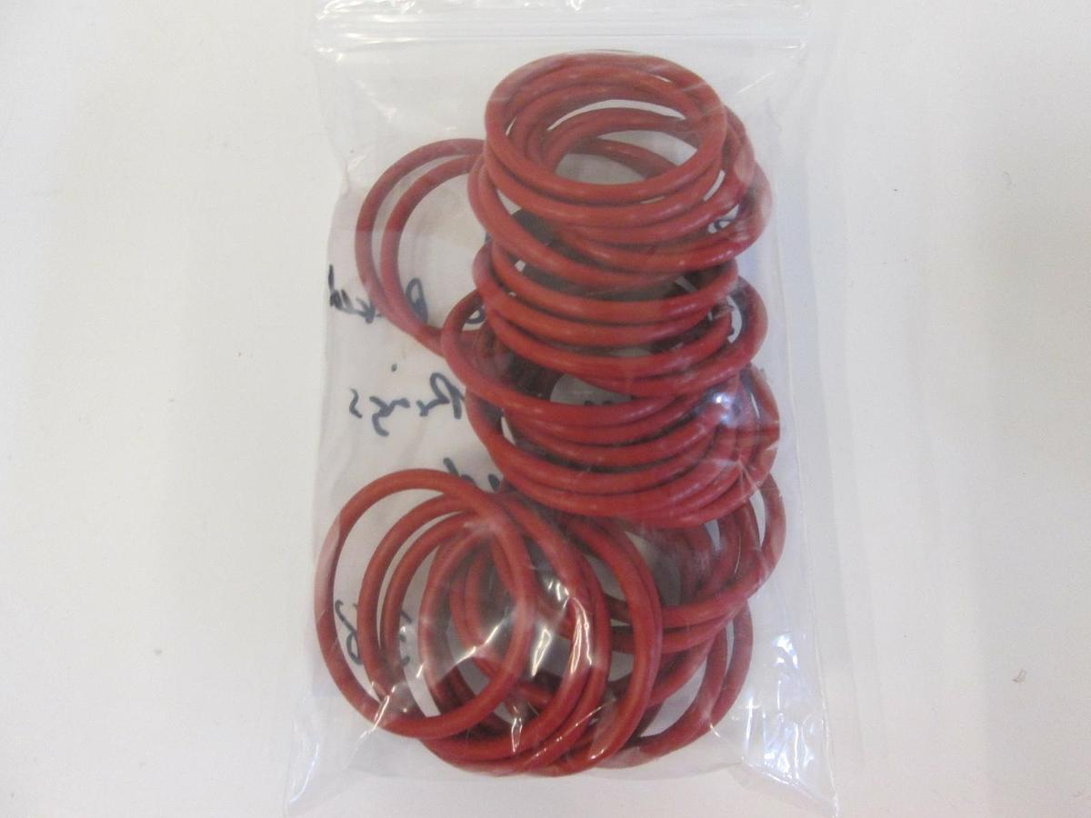 Used Pacific Rubber, 2280171, Silicone Baked Red 222S70, O-Ring Lot of 38