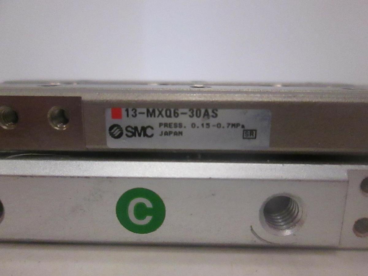 Used SMC, 13-MXQ6-30AS, Air Cylinder Linear Slide Actuator Table, Used