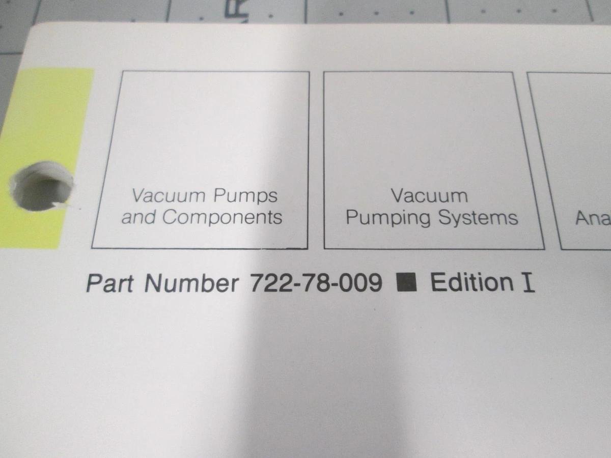 Used Leybold, OF-1000, Oil Filtering System Manual, 722-78-009, Edition I, Used