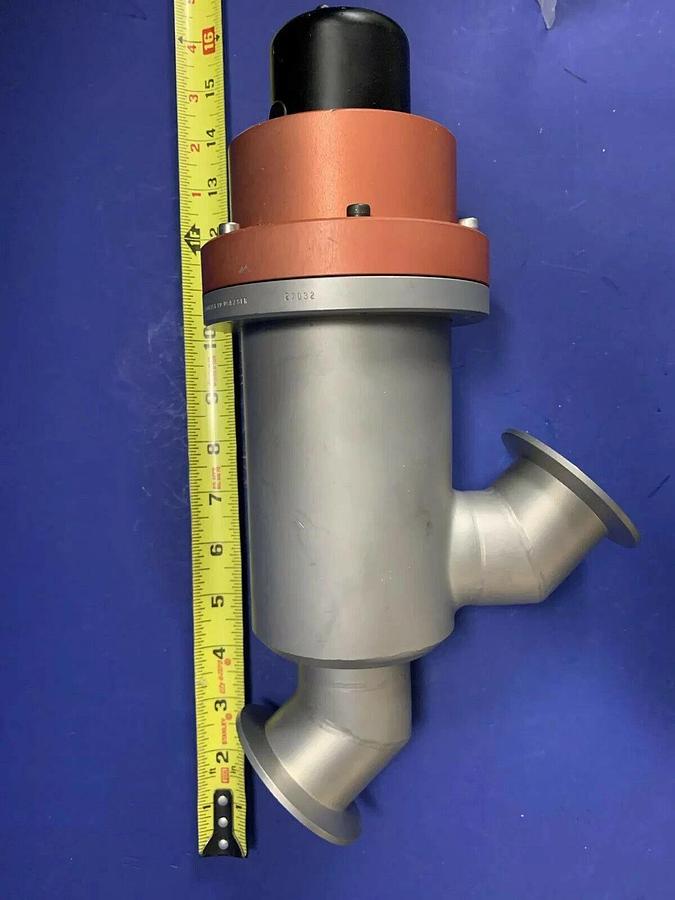 MKS HPS Single-Stage Heated Inline Vacuum Valve w/ Limit Switch, NW50, New
