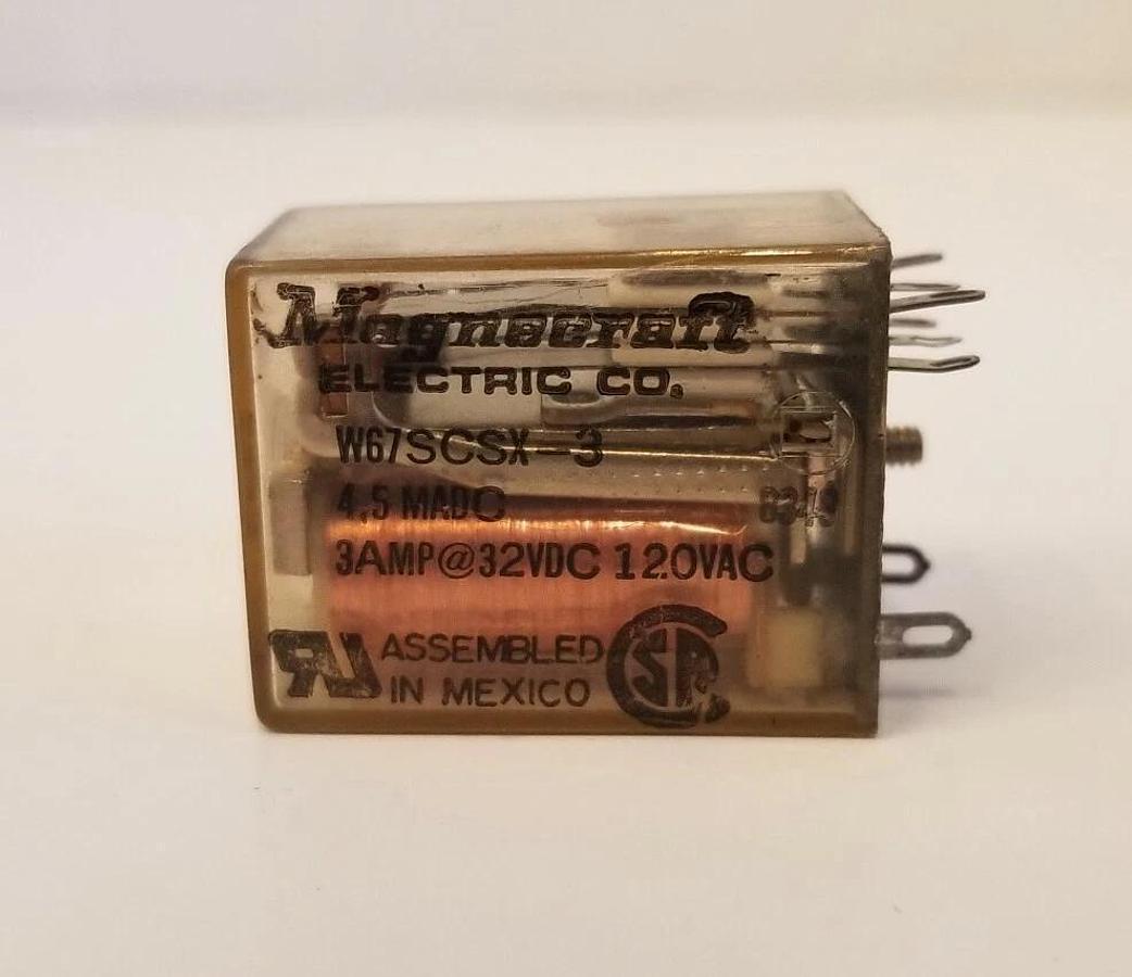 Used Magnecraft W67SCSX-3  Relays, Lot of 2, Used
