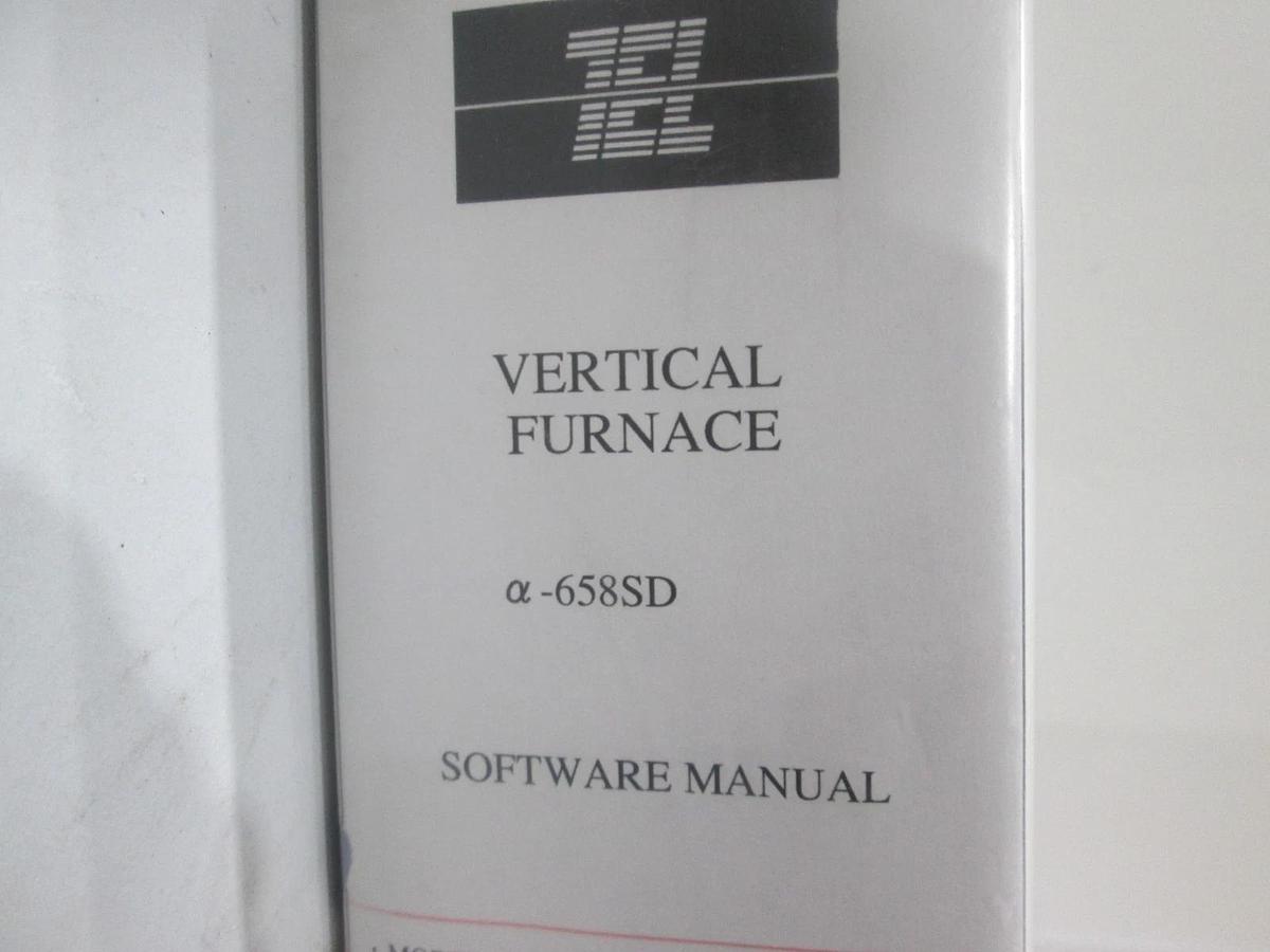 Used TEL Tokyo, Vertical Furnace, a-658SD, Software Manual, Used