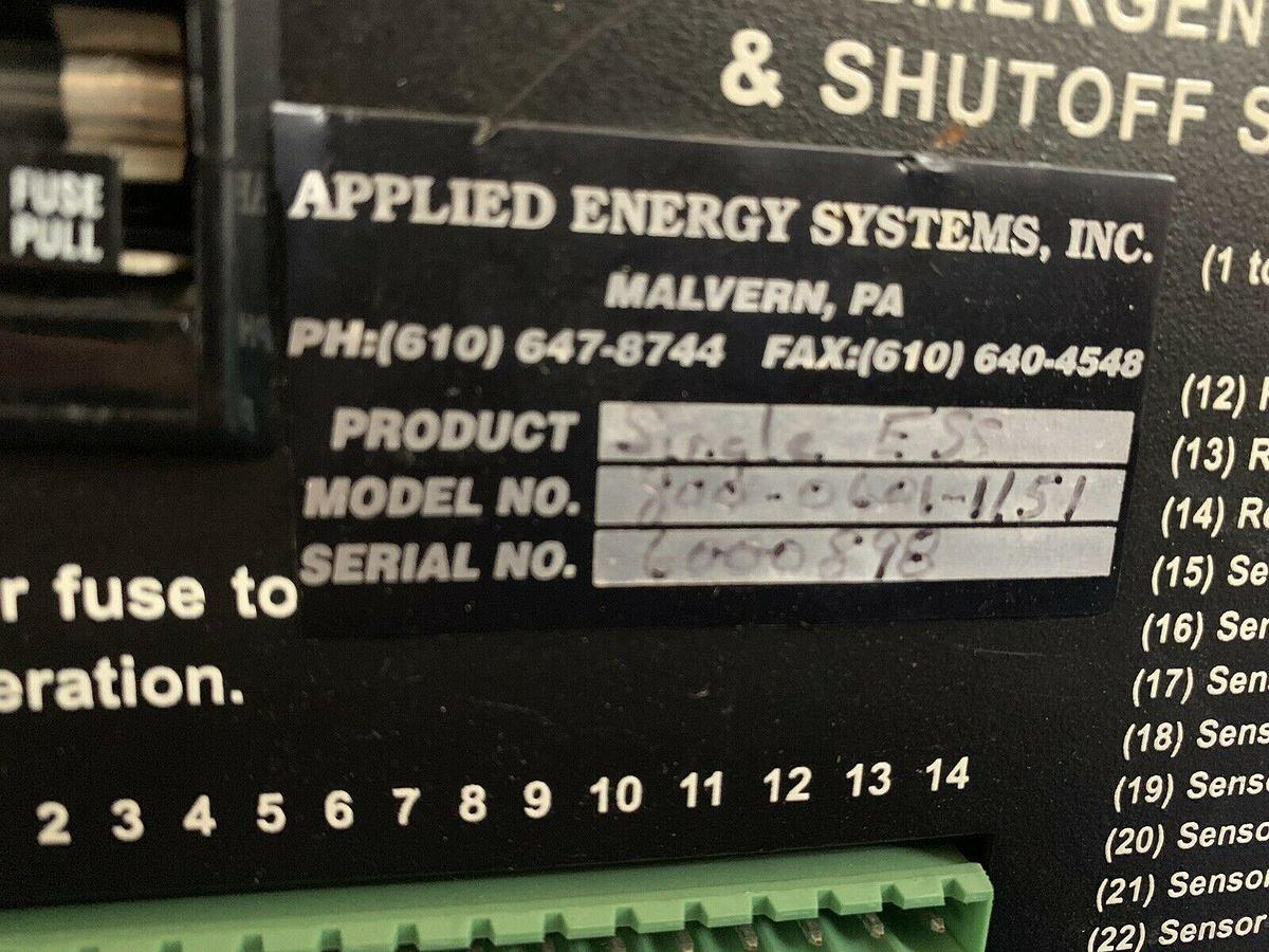 Used Praxair HPM Emergency Alarm and Shutoff Station, For Parts