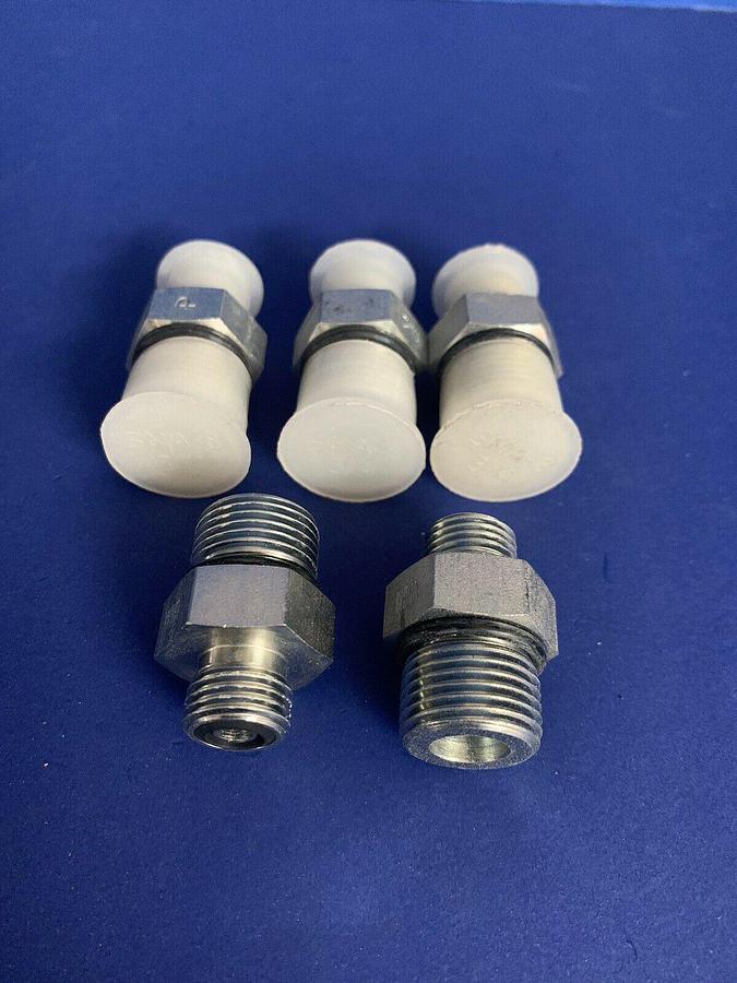 Parker Male Body Connector Reducer Adapter SMA-8 3/4" x SMA-6 9/16, Lot of 5