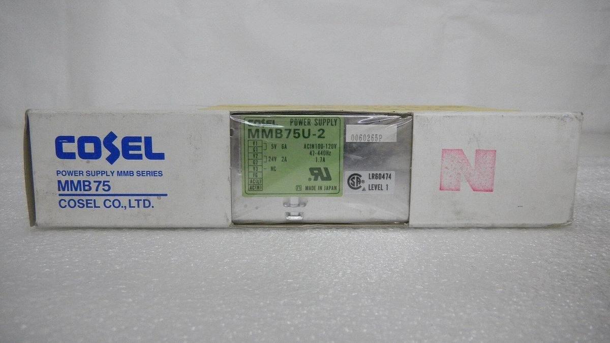 Used Cosel MMB Power Supply, MMB75U-2, acin100-120v 47-440hz 1.7A