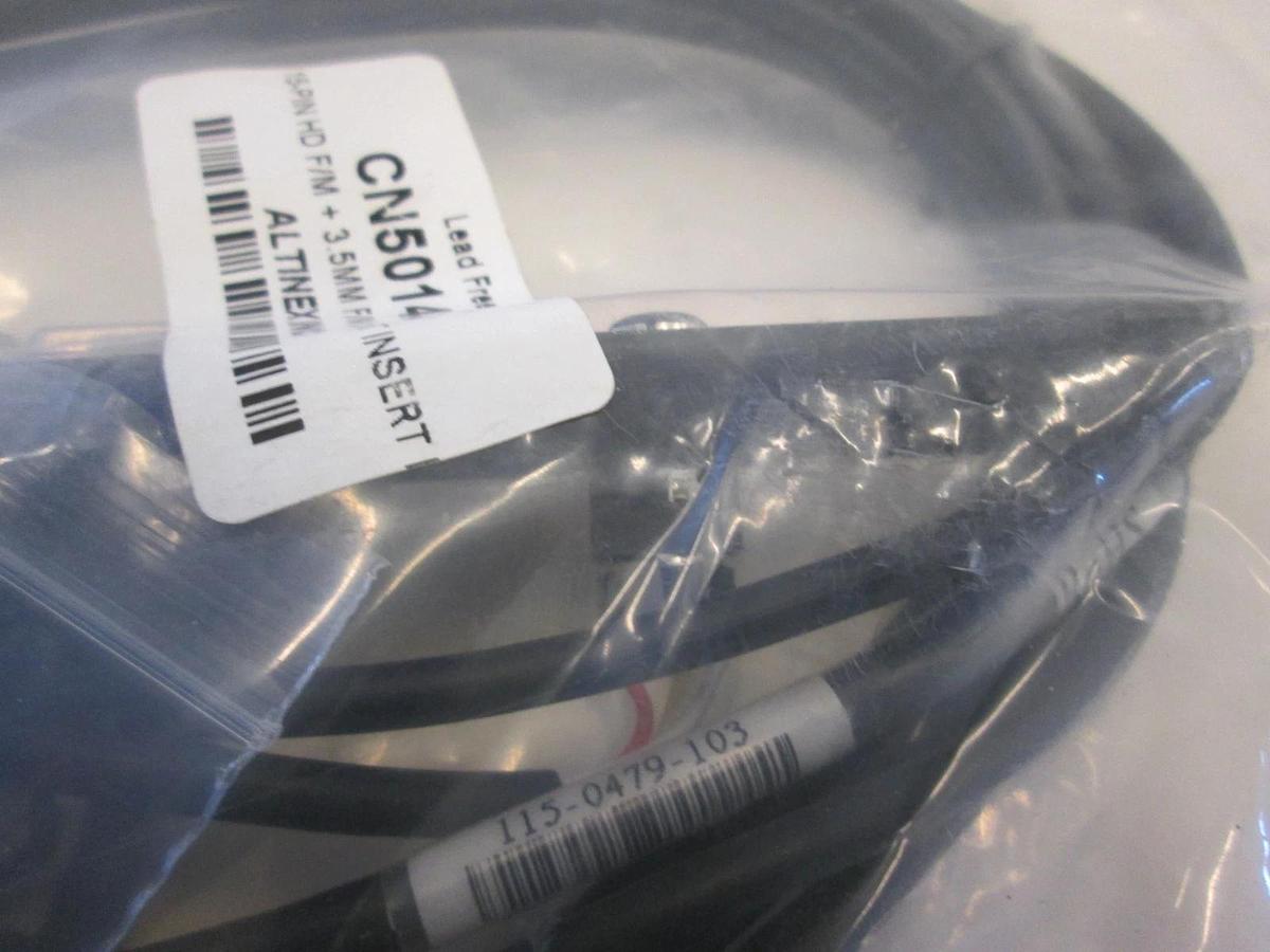 Used Altinex, CN5014AV, 15-Pin HD F/M + 3.5MM F/M, 6Ft Insert Plate, New