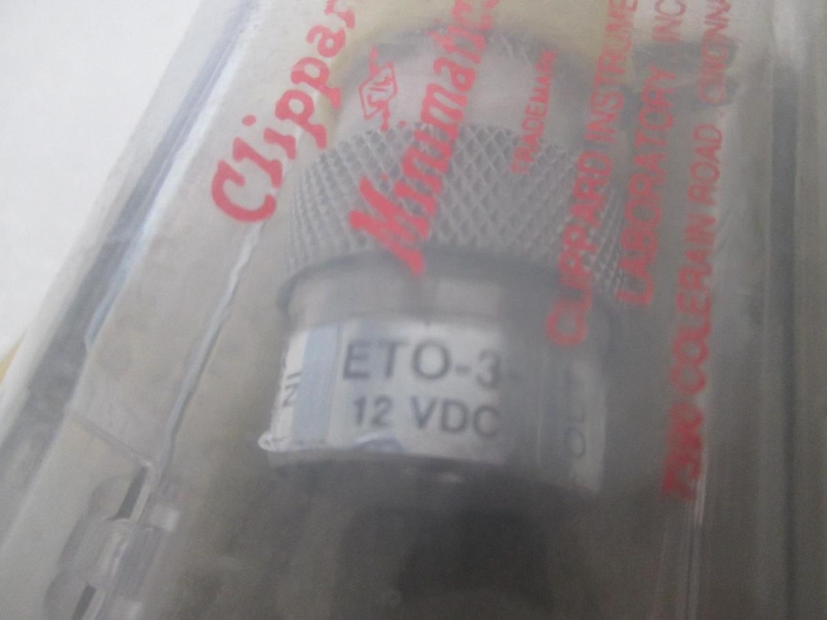 Used Clippard, ETO-3, Miniature Solenoid Valve, 12 VDC, New