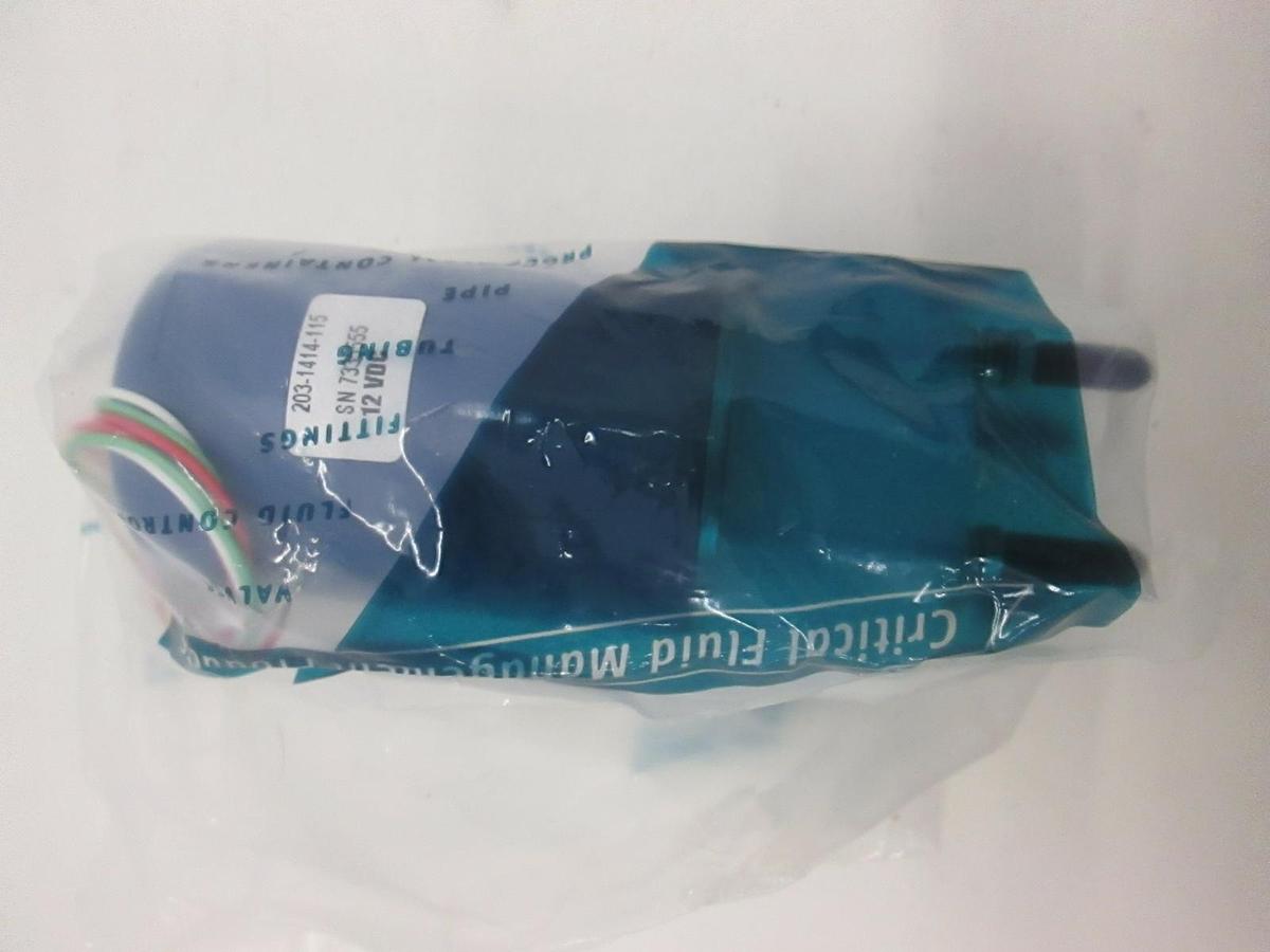Used Entegris, 2 Way Solenoid Valve, 203-1414-115, New