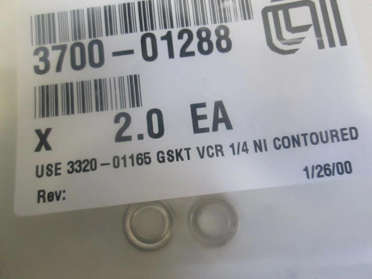 AMAT, 3700-01288, GSKT VCR 1/4 NI Contoured, New, Lot of 2