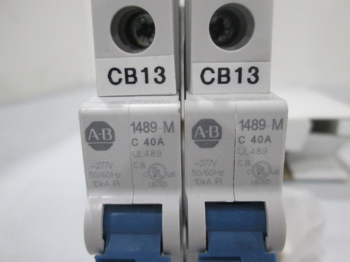 Allen Bradley, 1489-M1C400, Circuit Breaker, Single Pole, 40A, New, Lot of 2