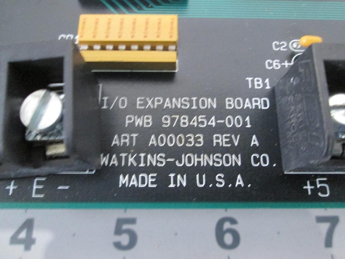 Watkins Johnson, 978455-001, I/O Expansion Board PCB Assy, New
