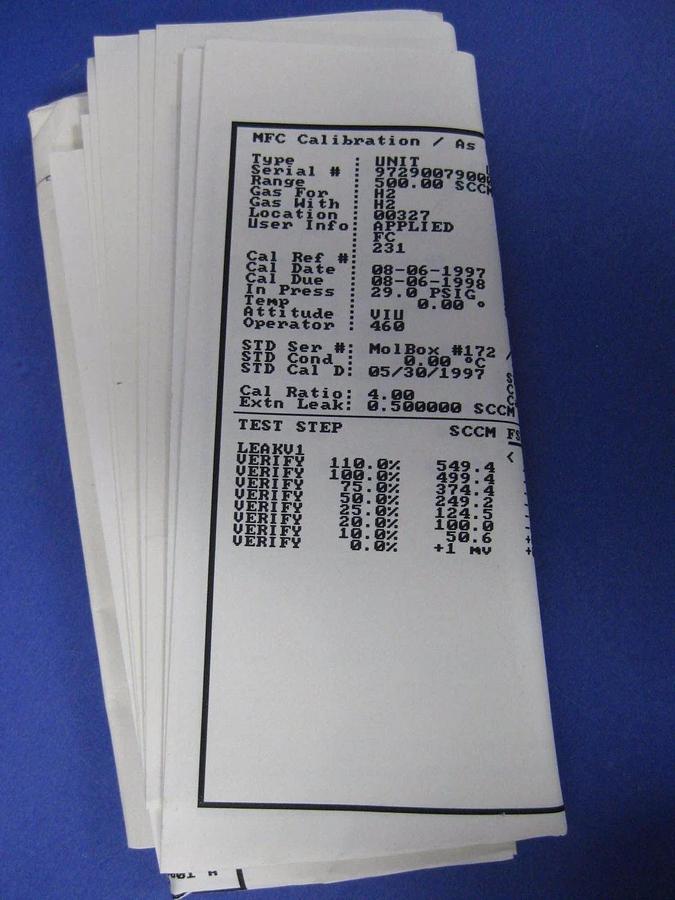 Used Unit UFC-1400N Mass Flow Controller, H2, 500 SCCM, 15 Pin D-Connector, Refurb