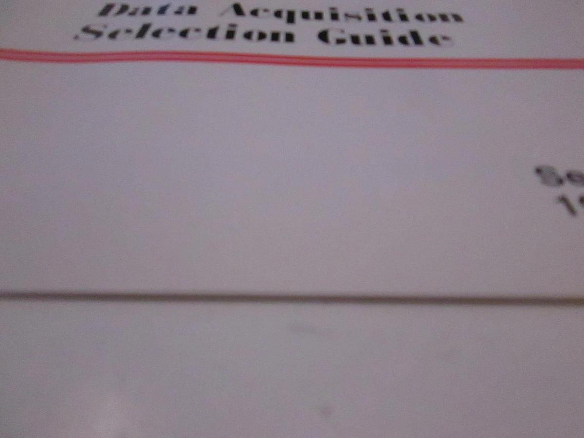 Used Micro Power Systems Data Acquisition Selection Guide Sept. 1987, Used