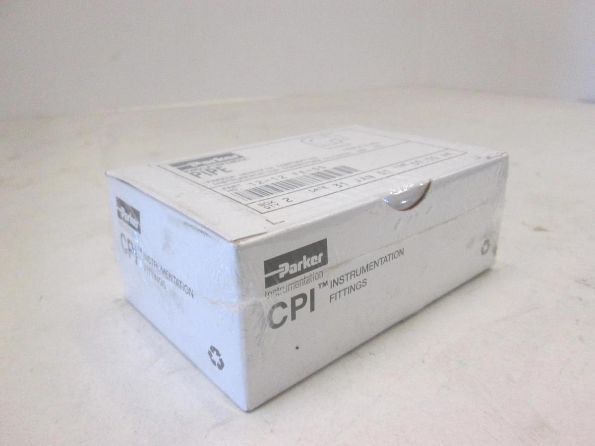 Parker, 12-12 FE-SS, Female Elbow Pipe Fitting Box of 2, New, Original Packaging