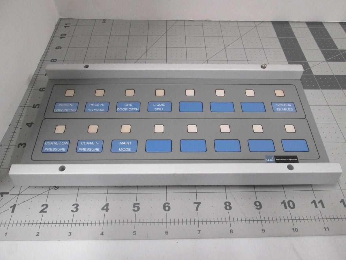 Used Watkins Johnson, 976504-001, Switch Panel w/ PCB Assy for WJ999 Injector Hoist