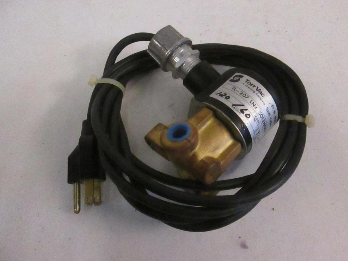 Used TorrVac TL-207 LNz, 1/4" Orifice, 74 PSI, Solenoid Valve, Used