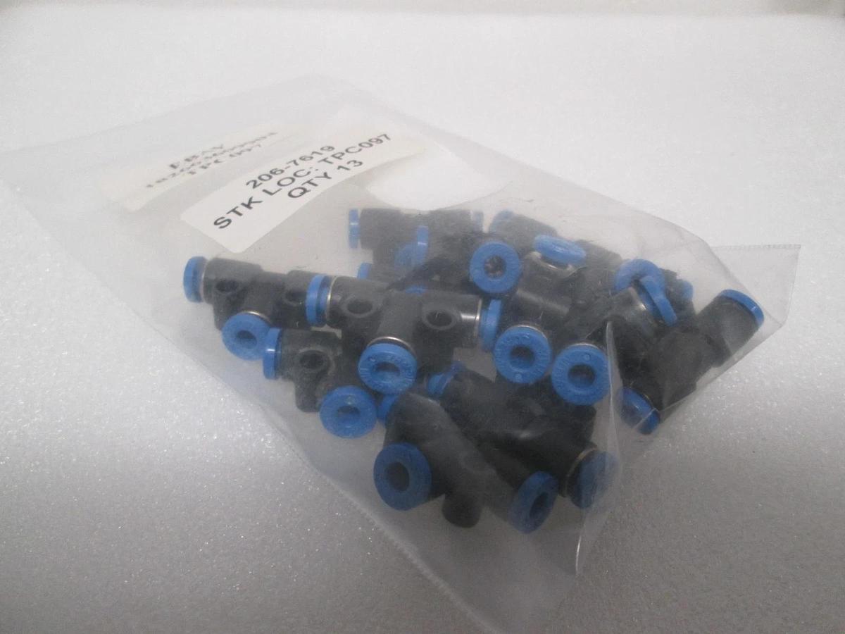 SMC, 3 Way Valve Fitting, 206-7619, New, Lot of 13
