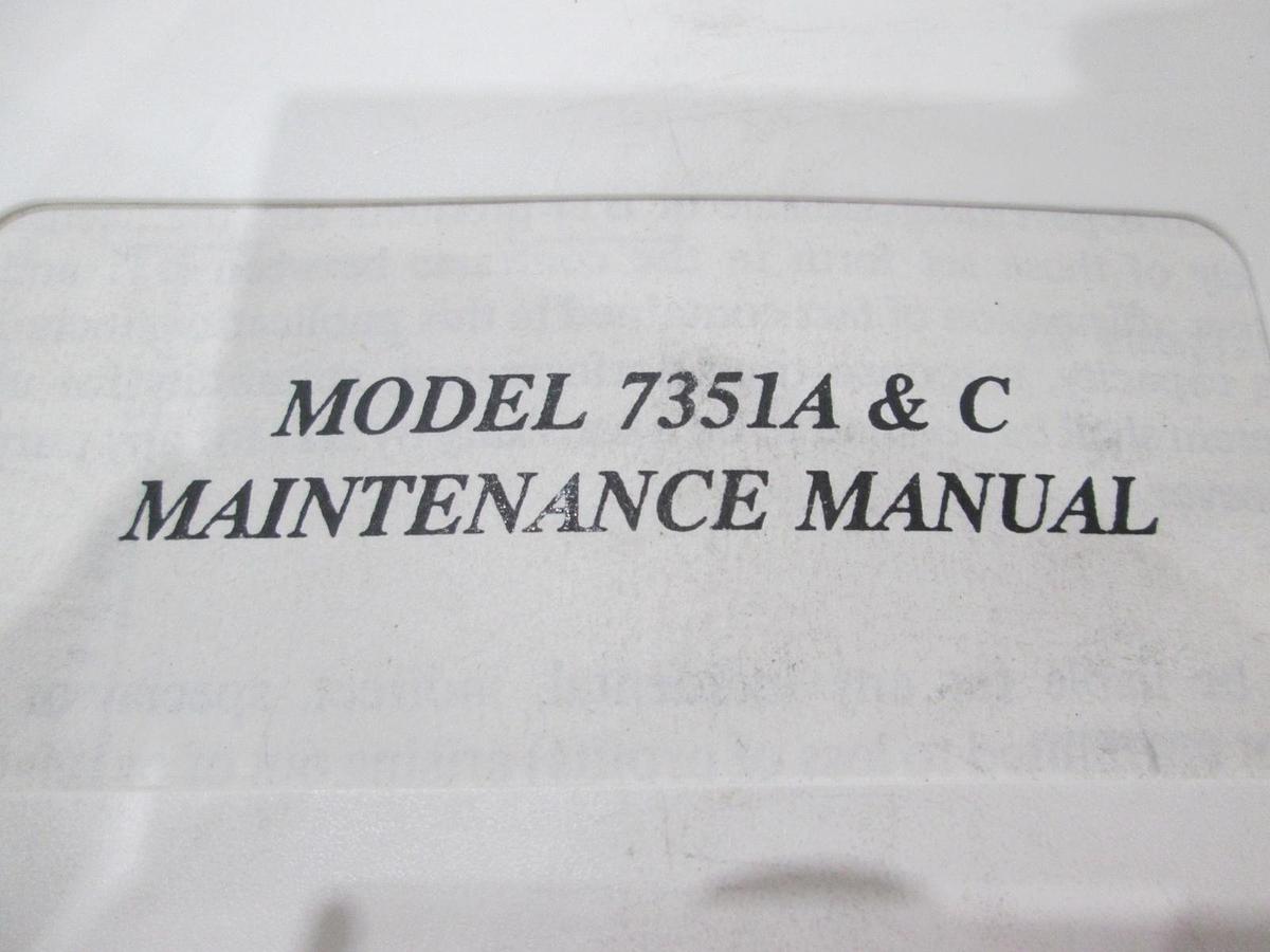 Used BTU International, Model 7351A & C, Maintenance Manual, Used