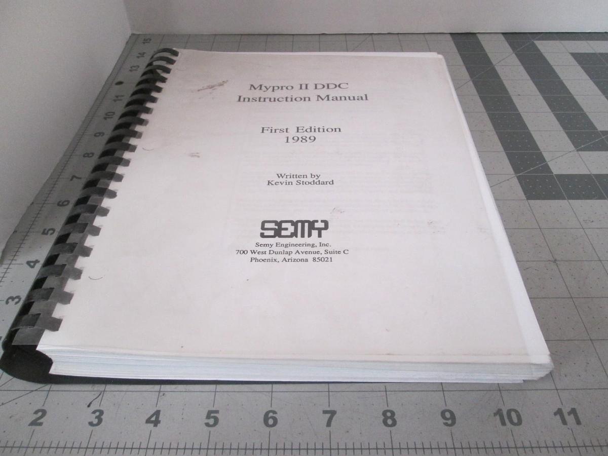 Used Semy Engineering, Mypro II DDC, Instruction Manual, First Edition, Used