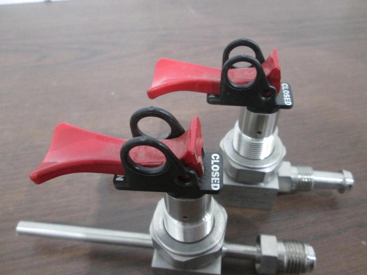 Used Nupro, 6LV-DATBW4-P-RD, Diaphragm Valve, Used, Lot of 2