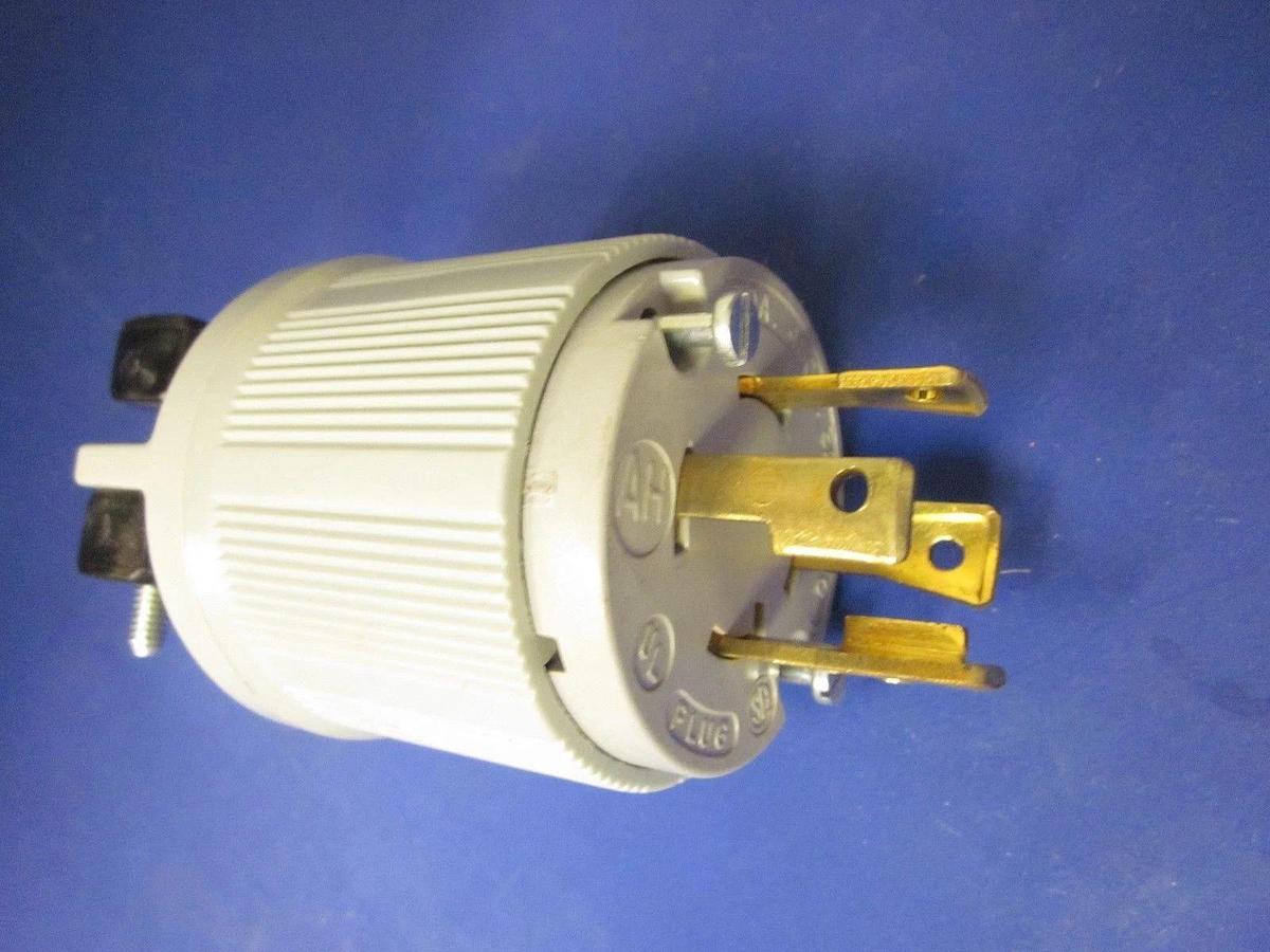 Used Arrow Hart, Hart-Lock Turn & Pull 30A 240V Plug, Lot of 3 Used