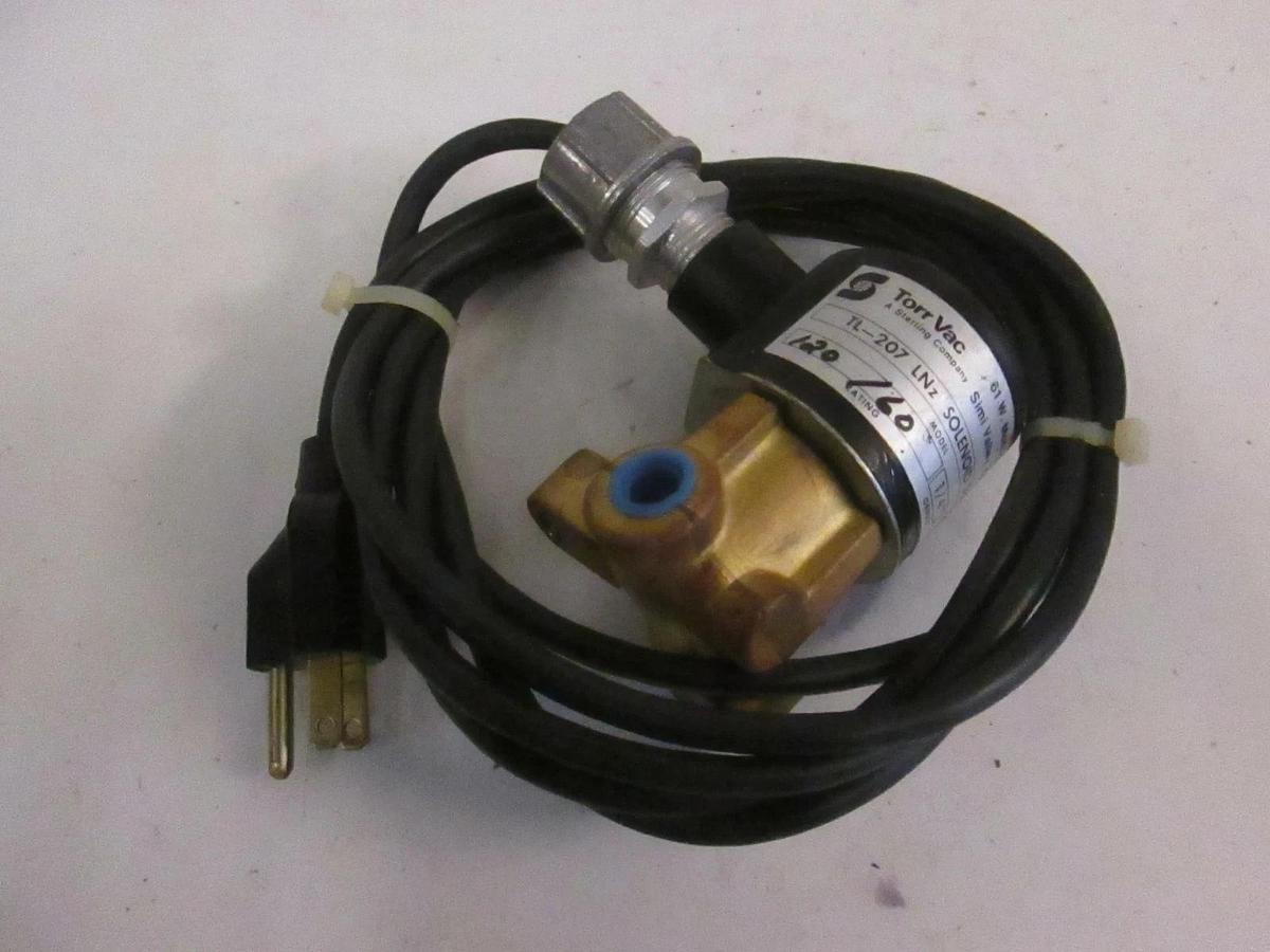 Used TorrVac TL-207 LNz, 1/4" Orifice, 74 PSI, Solenoid Valve, Used