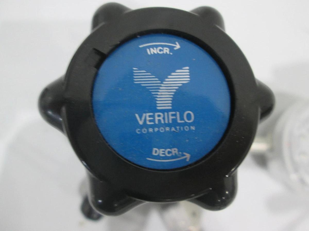 Used Veriflo, TDR451W4P110VCRM, Regulator w/ 4 Ports, 2 Gauges, Used