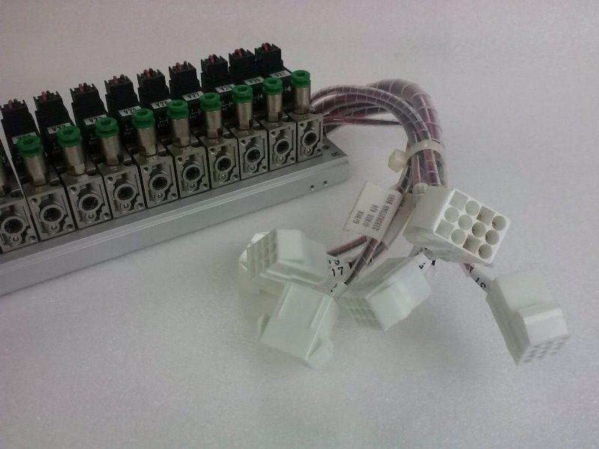 Used SMC VZ110 Solenoid Valve Assembly (14 Solenoid, Manifold)