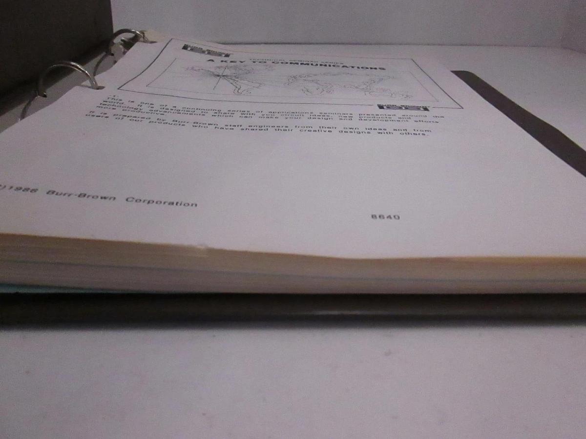 Used Burr Brown Technical Seminar Series A Key To Communications, Used