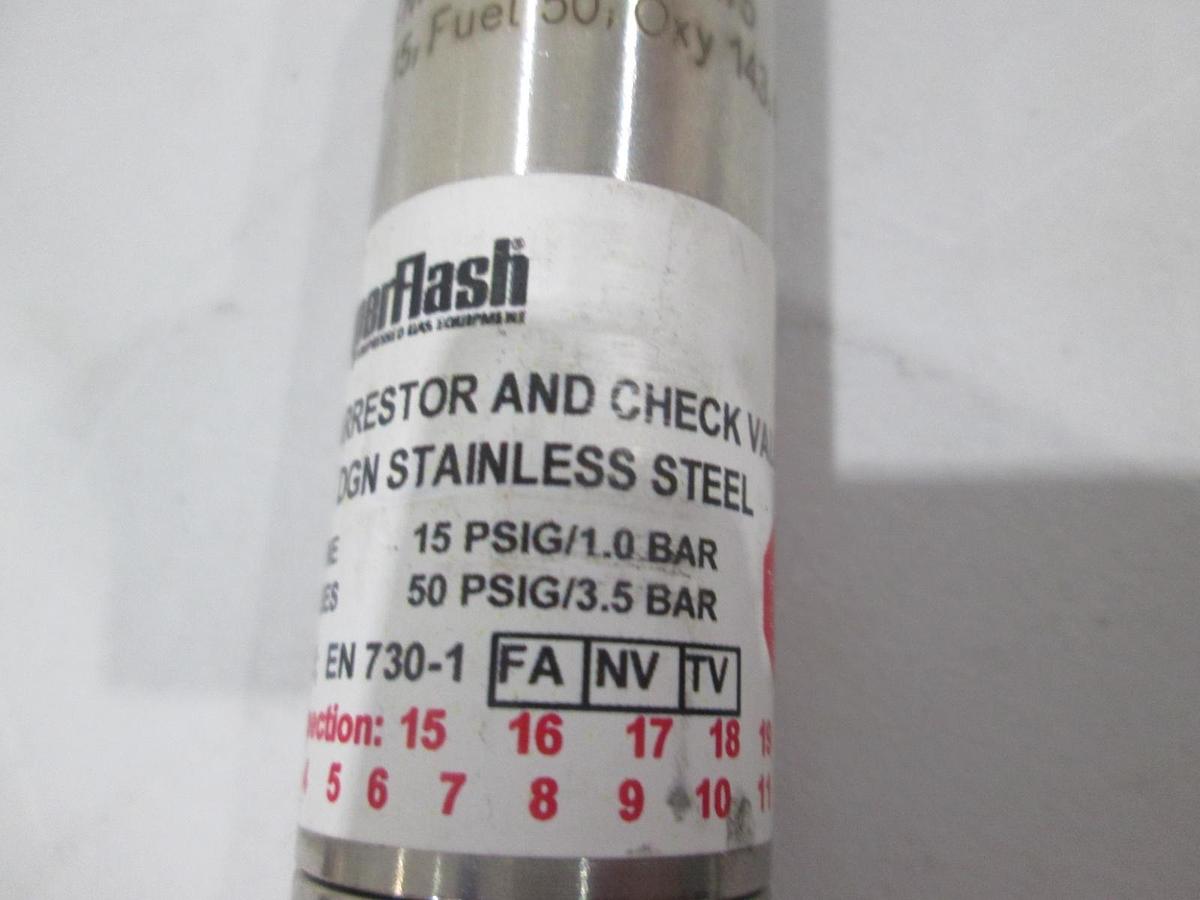SuperFlash, Flash Arrestor and Check Valve, DGN Stainless Steel, New, Lot of 2