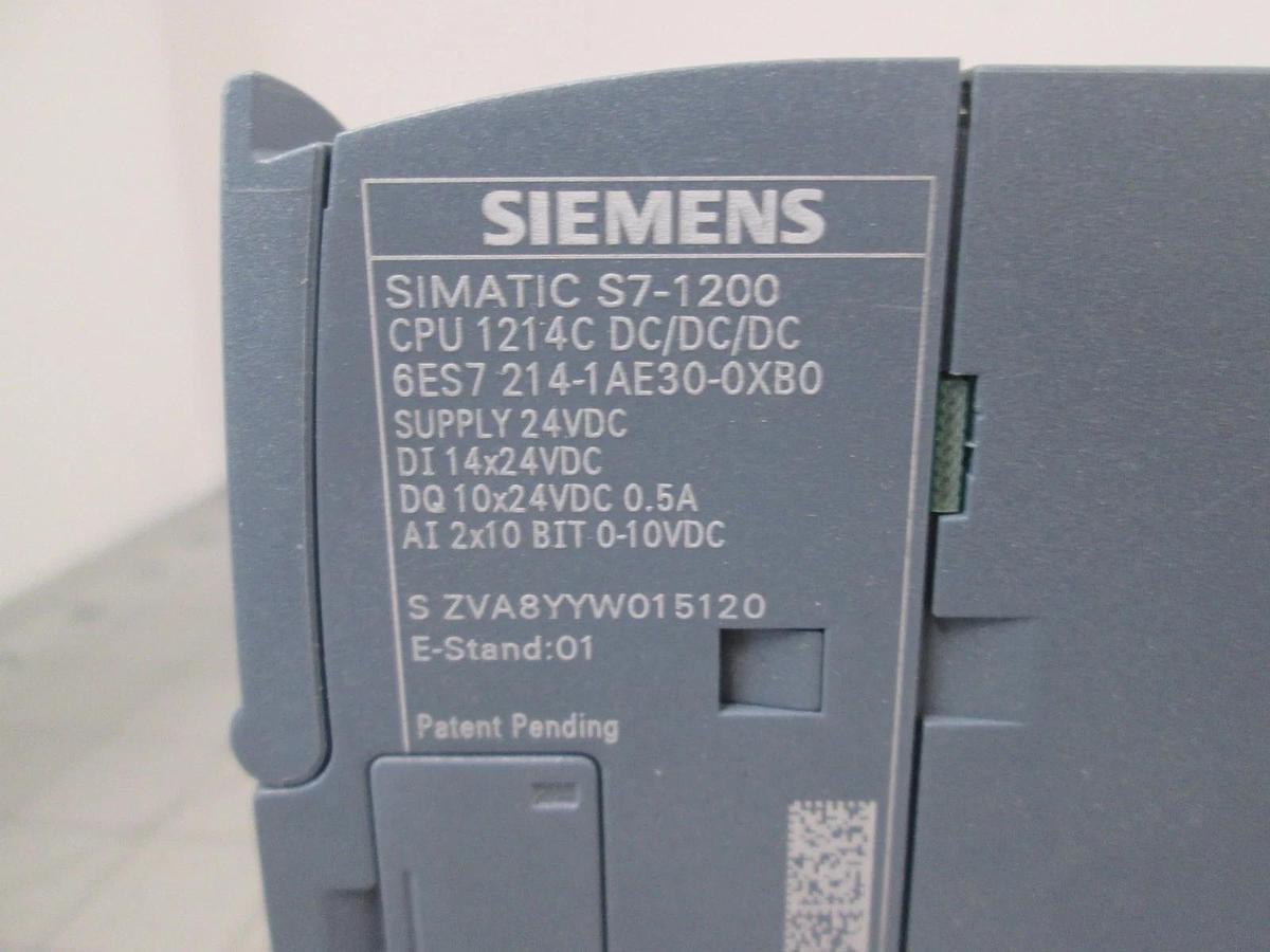 Used Siemens, Simatic S7-1200, CPU 1214C, 6ES7 214-1AE30-0XB0, Used