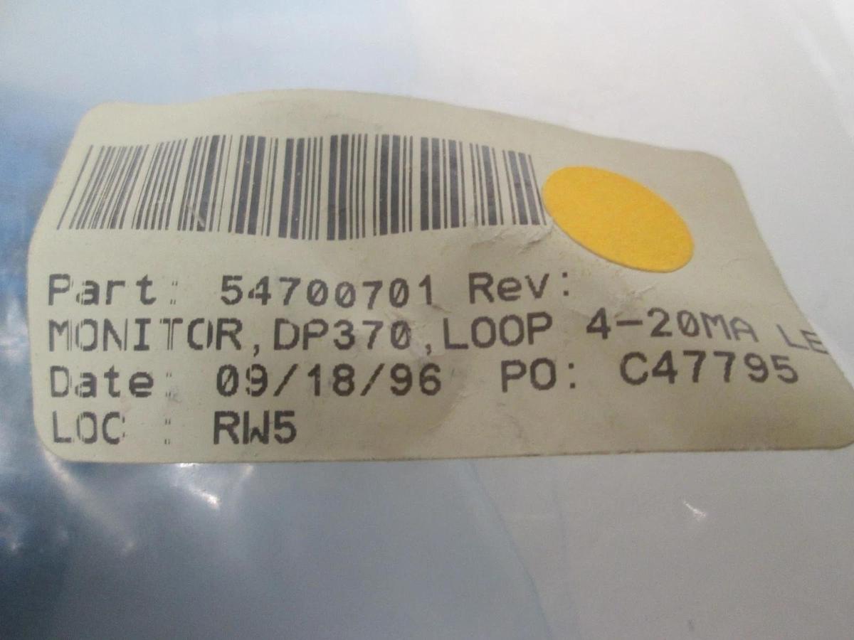 Monitor, DP-370, Loop 4-20MA, 54700701, 311-039, New