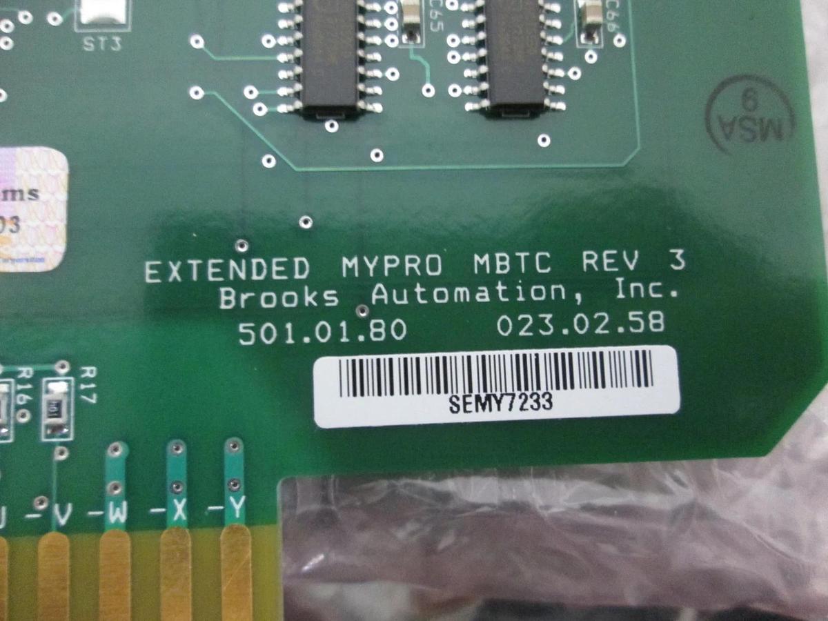Brooks Automation, 501.01.80, Extended Mypro MBTC Board, New