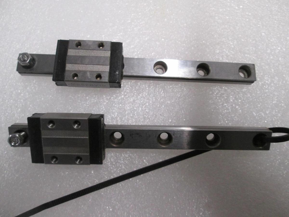 Used Misumi, SSEBV10, Bearing Guide Block w/ Slide Rail, Used, Lot of 2
